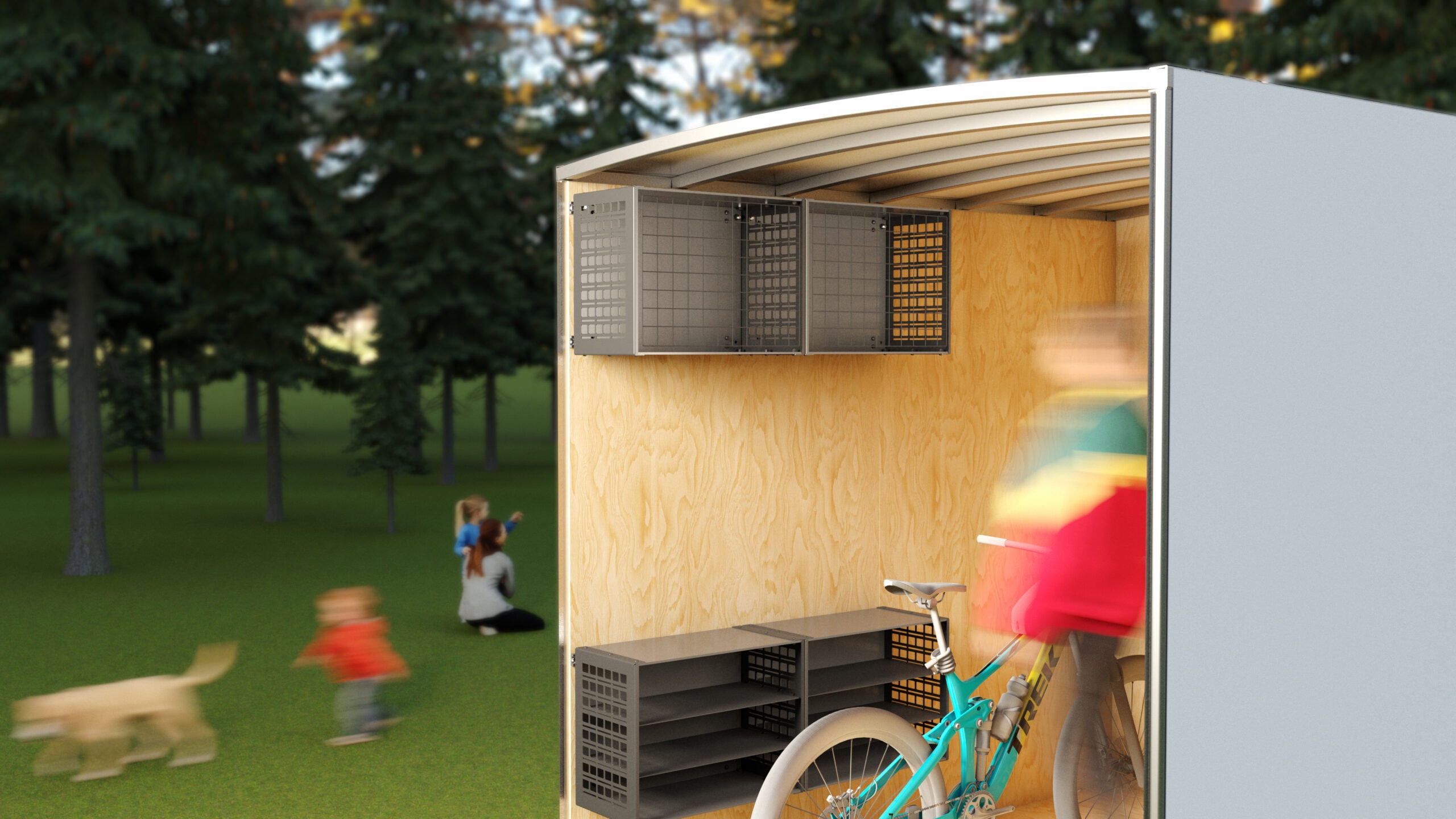 Custom modular storage box solution for cargo trailer