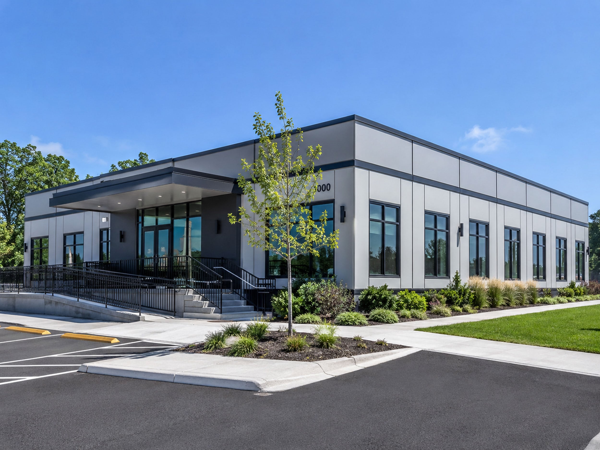 Commercial modular office building supplied by UFP Distribution