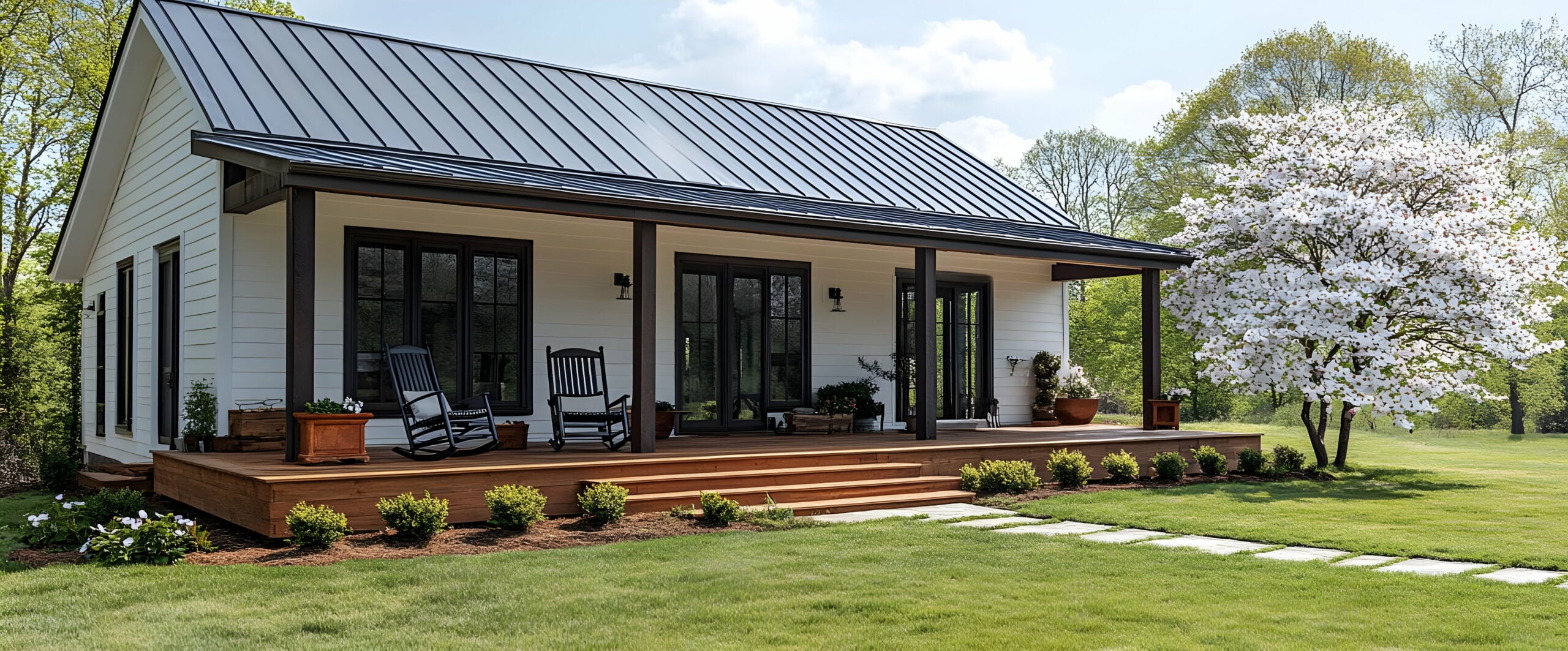 Manufactured home being set on a foundation