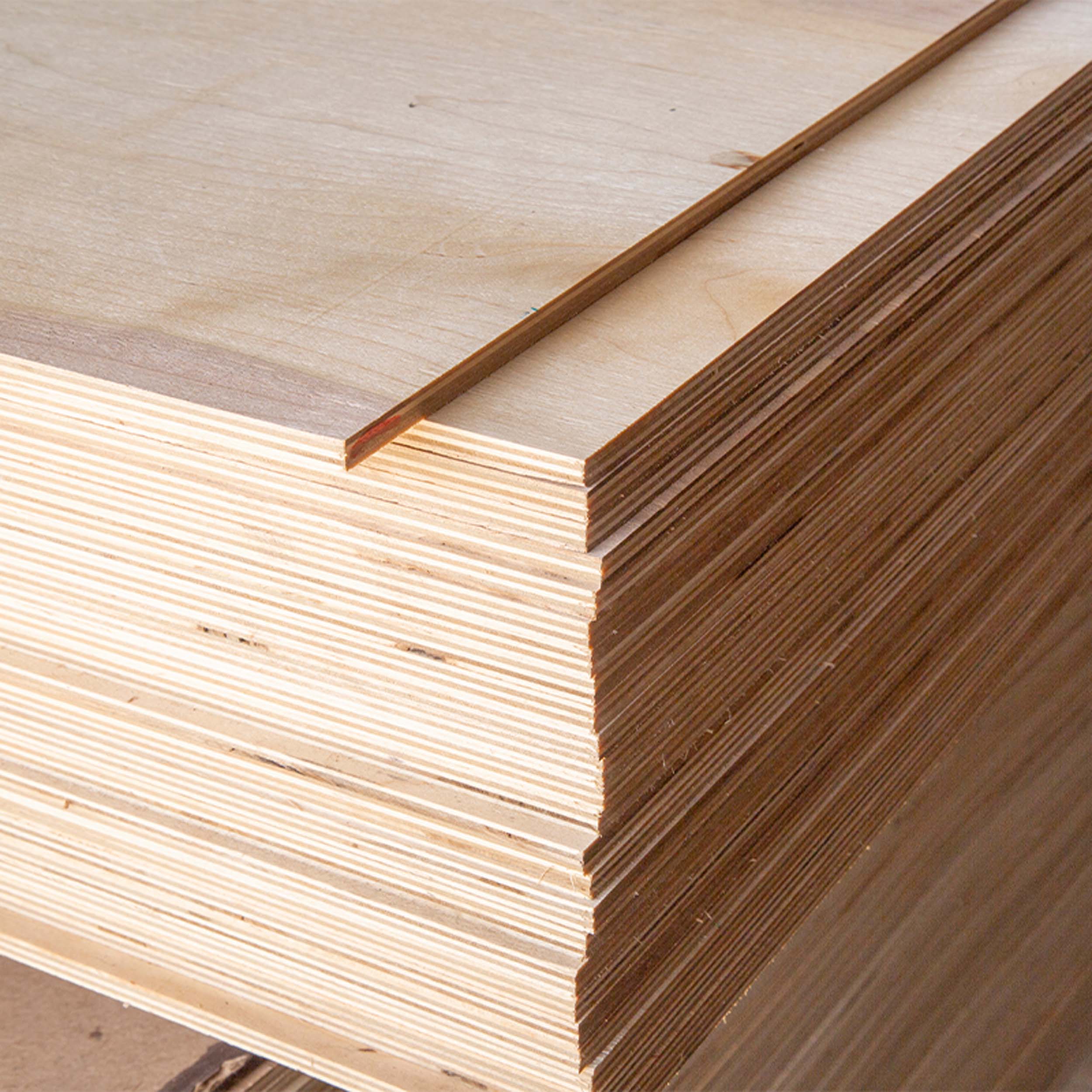 Stacked plywood panels